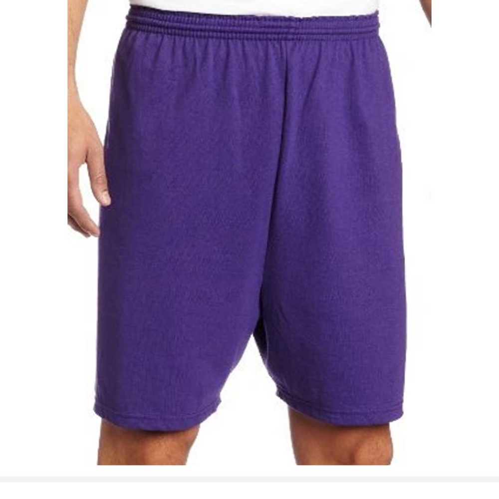 Soffe 6 inch jersey shorts purple
